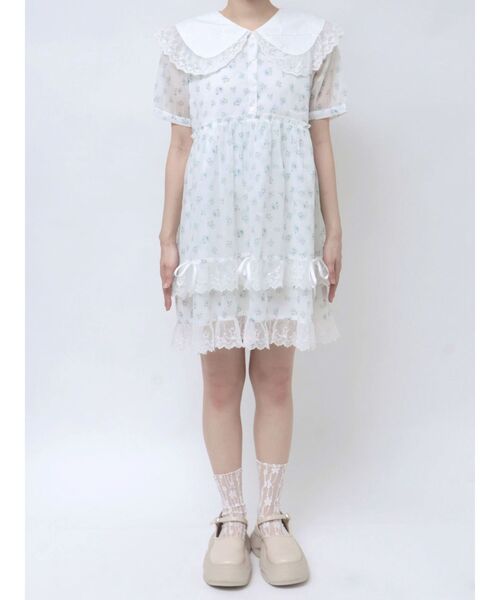 merry jenny（メリージェニー）の「airy petit flowerミニワンピース