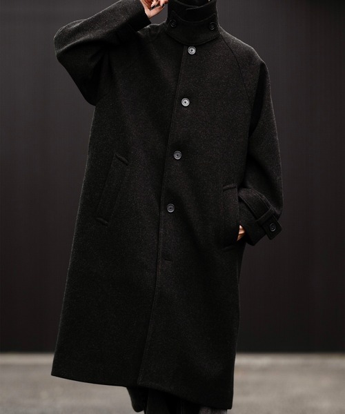 CLEL】Tech Melton Loose Soutien Collar Coat/テックメルトン ルーズ