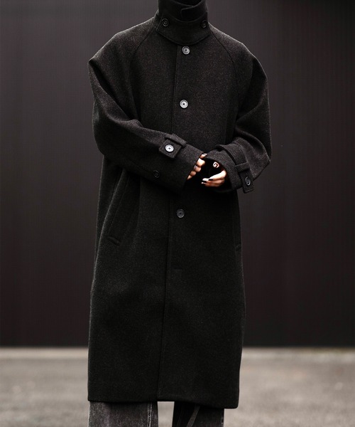 CLEL】Tech Melton Loose Soutien Collar Coat/テックメルトン ルーズ
