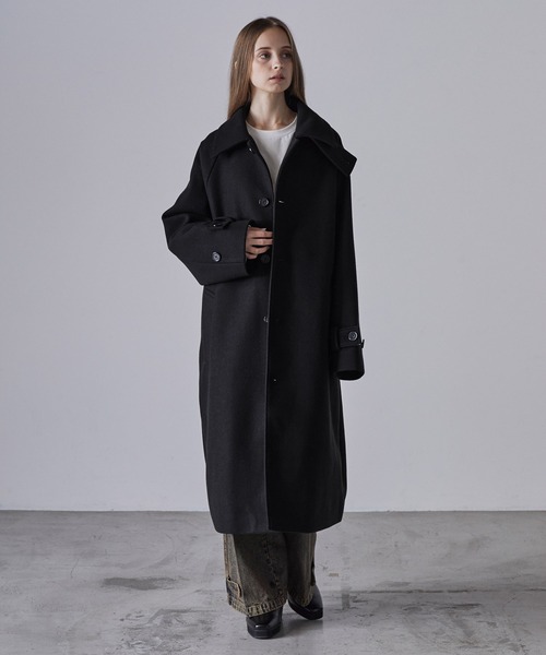CLEL（クレイル）の「【CLEL】Tech Melton Loose Soutien Collar Coat