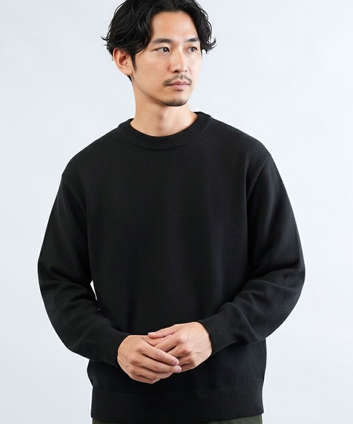 セール】パウダータッチウォッシャブルハイゲージニットセーター