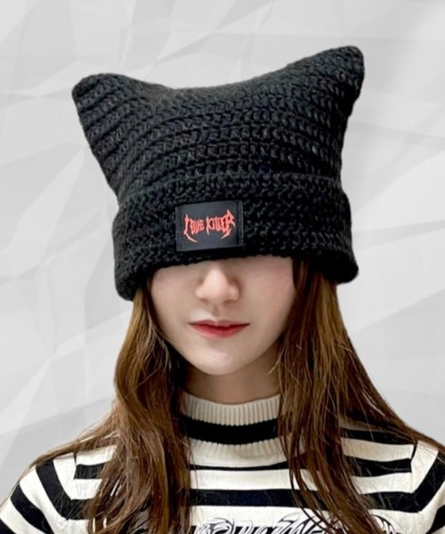 A'GEM/9 × .kom『LOVE KILLER/ラブキラー』Killer cat beanie/キラー