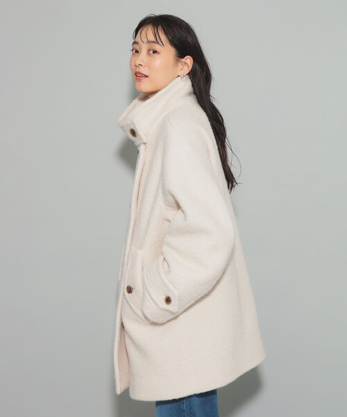 Ray BEAMS（レイビームス）の「ループ シャギー スタンドカラー コート