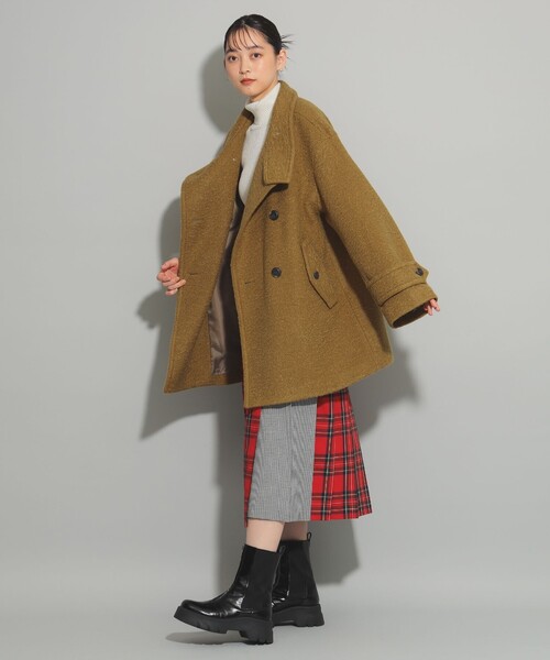 Ray BEAMS（レイビームス）の「ループ シャギー スタンドカラー コート