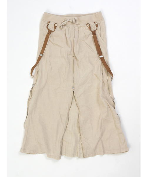goa（ゴア）の「サスペンダー付き綿麻カーゴロングスカート（スカート