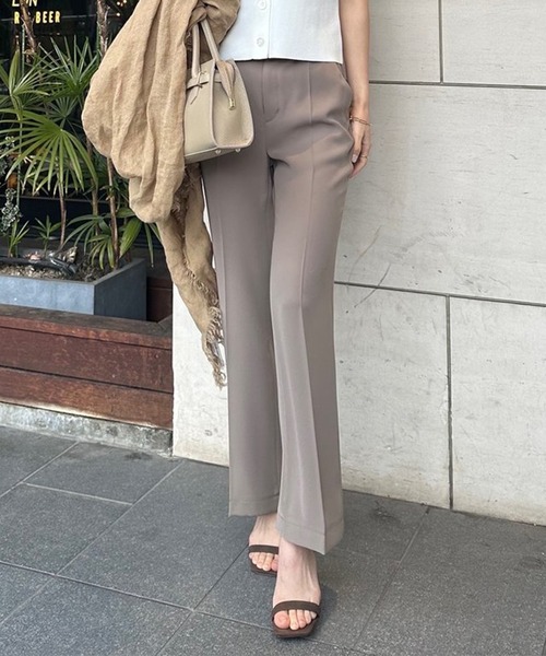 スリムフィットセミフレアパンツ（その他パンツ）｜anuans（ア