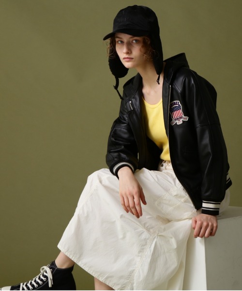 AVIREX（アヴィレックス）の「SIGNATURE HOODED LEATHER/ シグネチャー