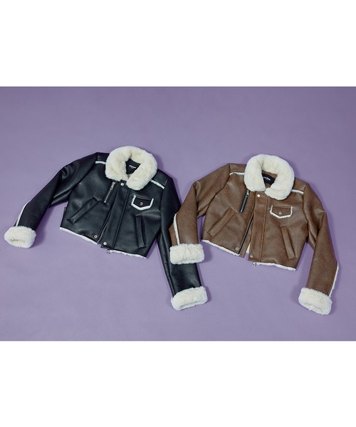 CRANK（クランク）の「『CRANK/クランク』CROP MUSTANG JACKET/韓国