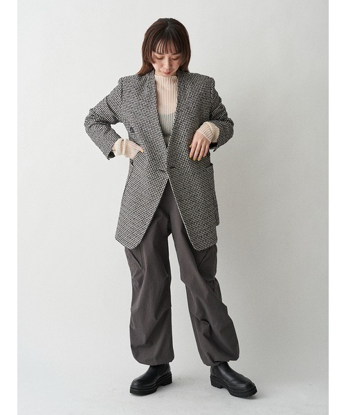 emmi（エミ）の「【emmi atelier】ノーカラーダブルジャケットコート