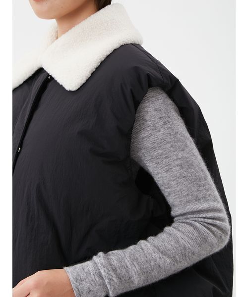 セール】ボア衿リサイクルダウンベスト（ダウンベスト）｜Mila Owen