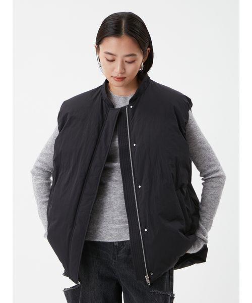 セール】ボア衿リサイクルダウンベスト（ダウンベスト）｜Mila Owen