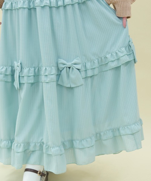 シアーギンガムティアードSK（スカート）｜axes femme POETIQUE