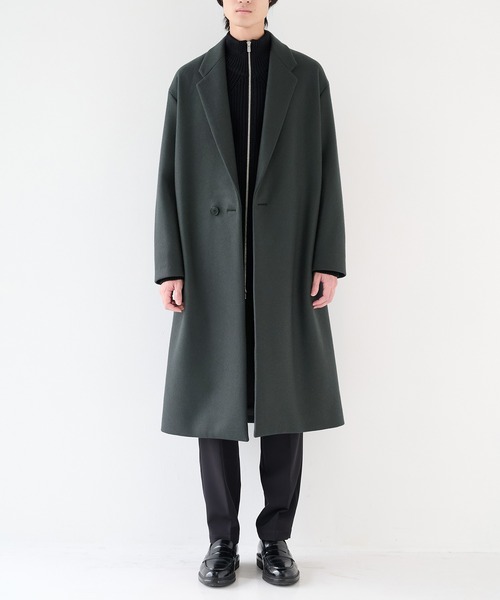 STUDIOUS】Super140 Wool Melton Over Chester Coat/S140ウール