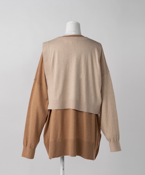 ENFOLD（エンフォルド）の「アシンメレイヤードニットプルオーバー