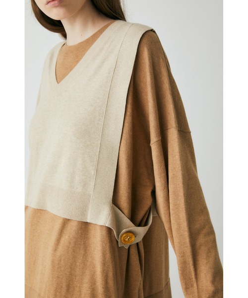 ENFOLD（エンフォルド）の「アシンメレイヤードニットプルオーバー