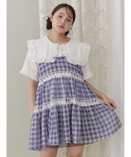 merry jenny（メリージェニー）の「checkフレアベビードール