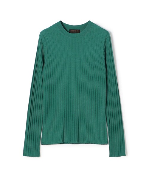 カシミヤシルクリブ クルーネックプルオーバー（ニット/セーター