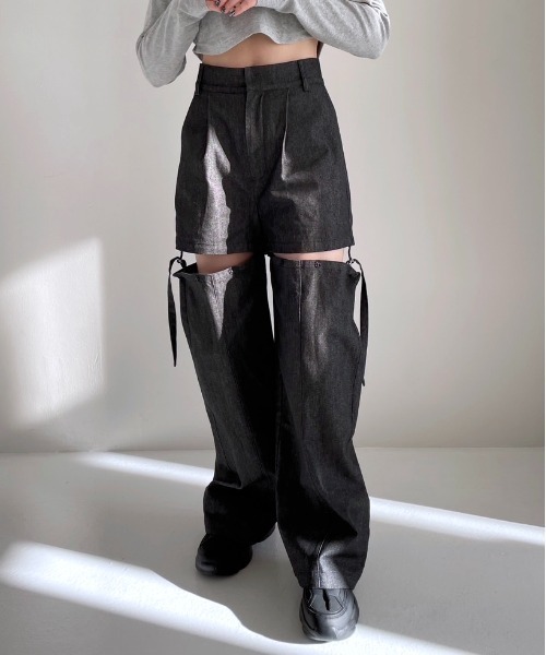 セール】2WAYスリットデザインパンツ 105496（スラックス）｜Heather