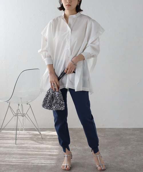 セール】スクエアポンチョシャツ（シャツ/ブラウス）｜Bonjour Sagan