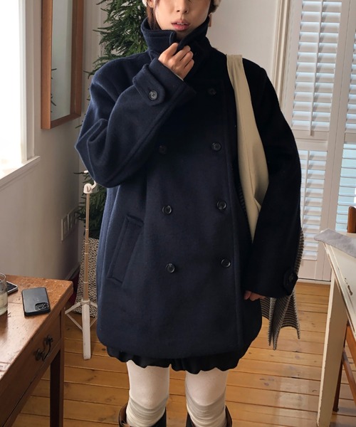 セール】ダブルブレストメルトンジャケット（ピーコート）｜FAVORITO