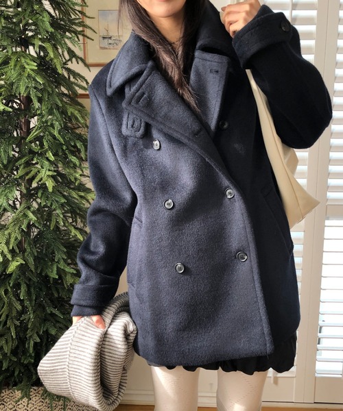 セール】ダブルブレストメルトンジャケット（ピーコート）｜FAVORITO