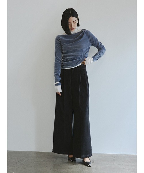 MIESROHE（ミースロエ）の「ベルベットタックワイドPT（その他パンツ