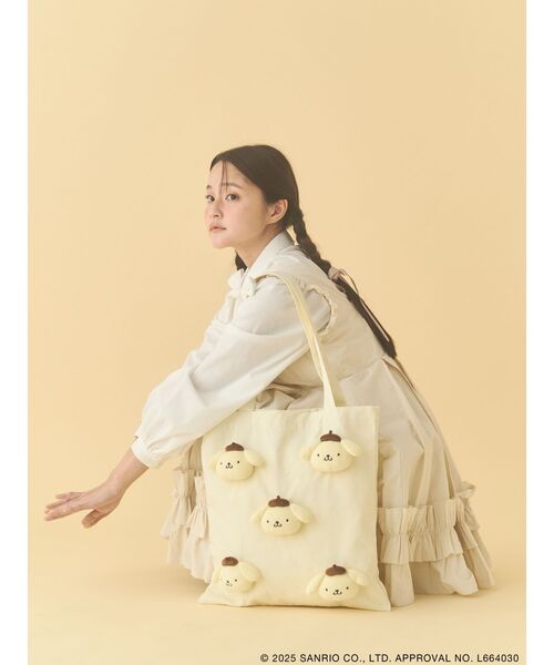 もこもこポムポムプリントート（トートバッグ）｜merry jenny（メリー
