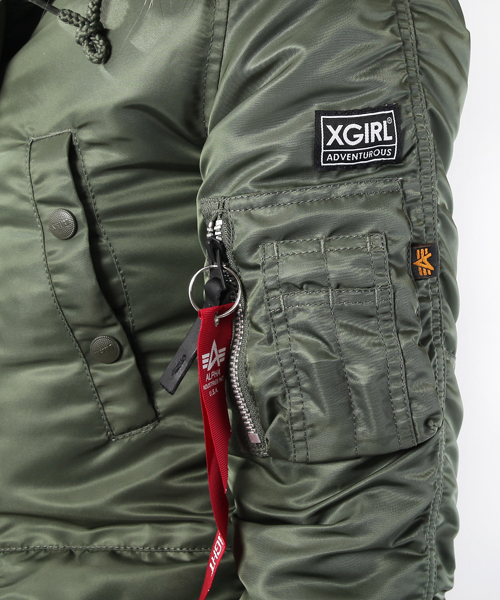 X-girl（エックスガール）の「X-girl×ALPHA N3-B（ミリタリー