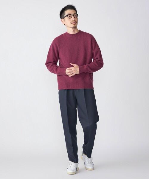 セール】SHIPS: ヤク ウール 5ゲージ クルーネック ニット（ニット