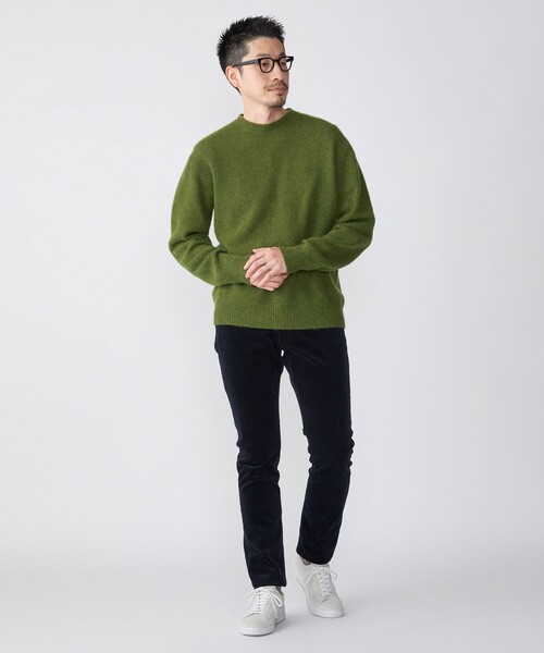 セール】SHIPS: ヤク ウール 5ゲージ クルーネック ニット（ニット