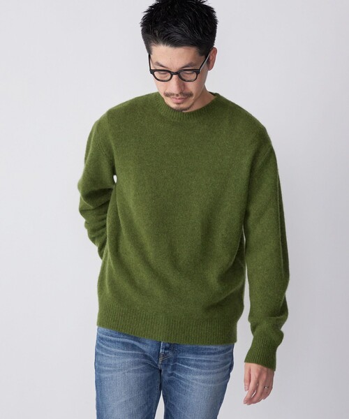 セール】SHIPS: ヤク ウール 5ゲージ クルーネック ニット（ニット