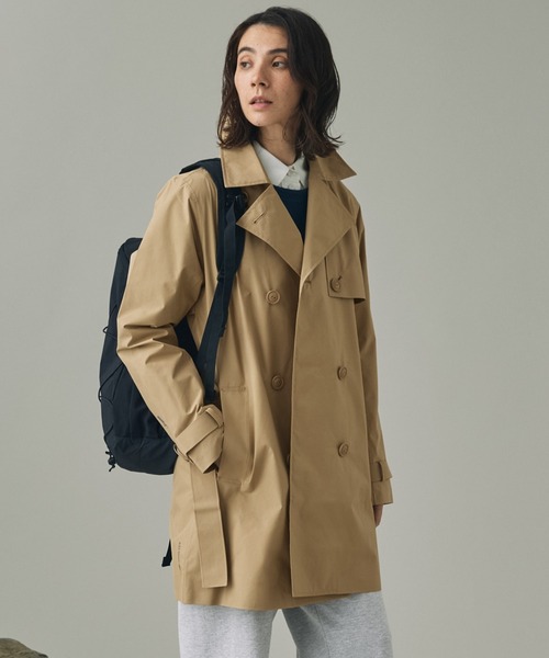 GORE-TEX ゴアテックス 防風 防水 透湿 ミドルトレンチコート / フード