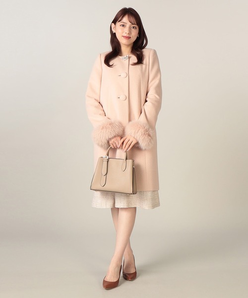 LAISSE PASSE（レッセパッセ）の「【尾州織】ノーカラーコクーンコート