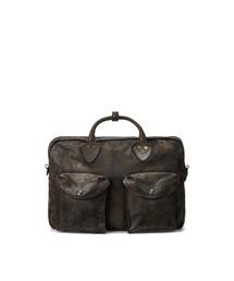 RRL（ダブル アール エル）の「レザートリム デニム ブリーフケース