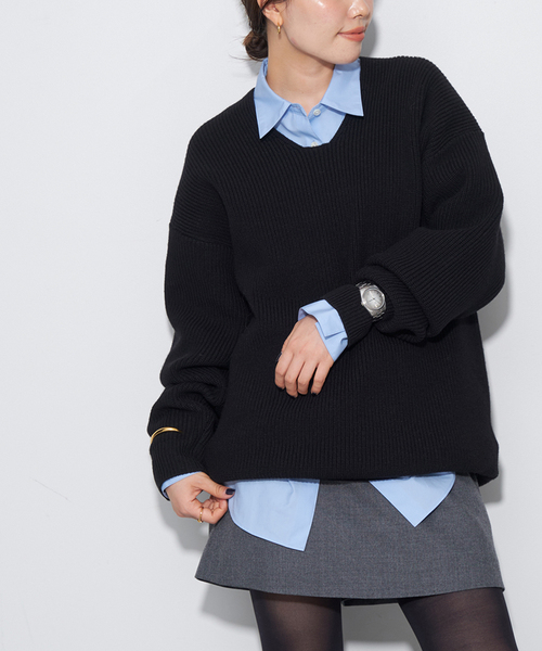 plage（プラージュ）の「WOOL Uネック プルオーバー（ニット/セーター