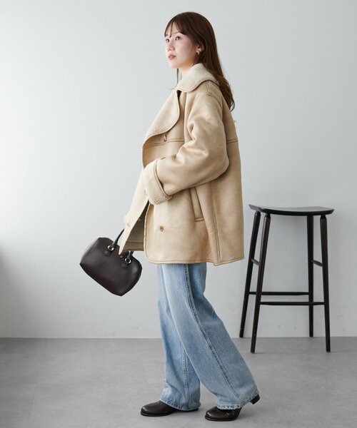 DISCOAT（ディスコート）の「フェイクムートンミドルコート（ムートン
