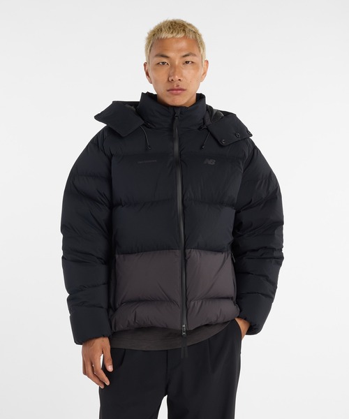 セール】NB GREY カラーブロックダウンジャケット（ダウンジャケット