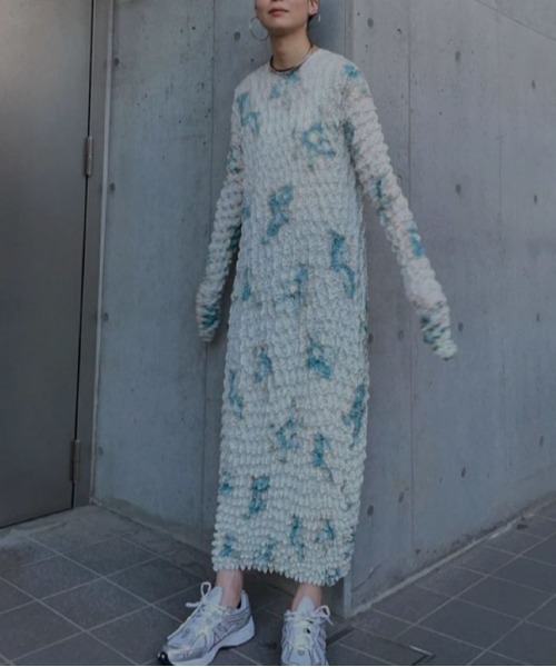 Ameri（アメリ）の「NEON FLOWER I LINE DRESS（ワンピース）」 - WEAR
