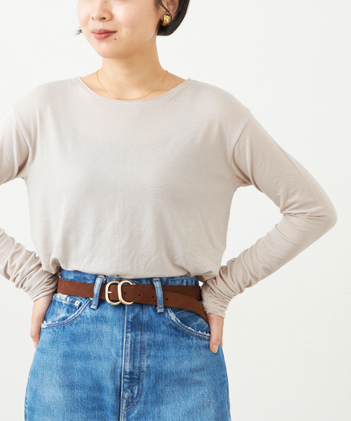 IENA（イエナ）の「リヨセルコットン シアー ロングTシャツ（Tシャツ