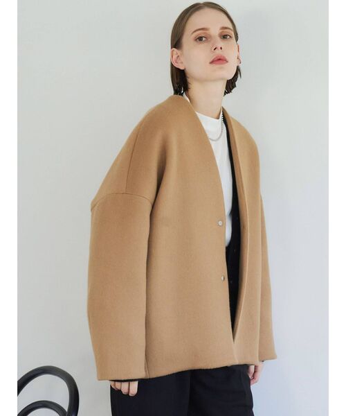 ELENDEEK（エレンディーク）の「フォルムショートウールコート（ノー