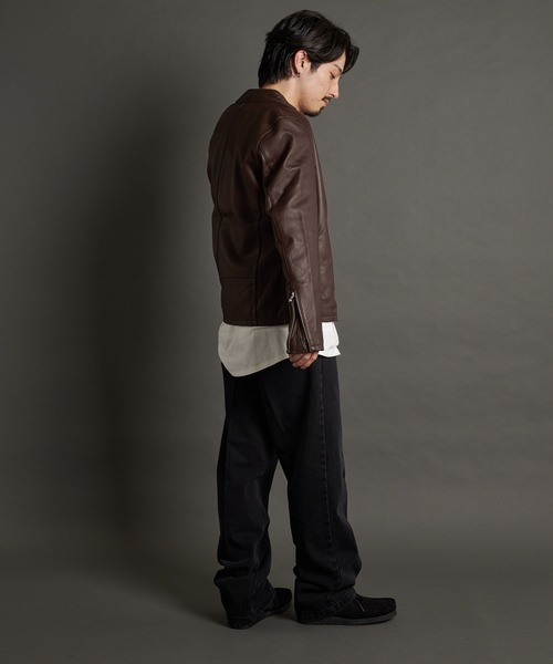 JACKROSE（ジャックローズ）の「JE LAMB LEATHER SINGLE RIDERS JE