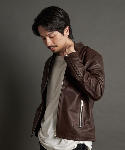 JACKROSE（ジャックローズ）の「JE LAMB LEATHER SINGLE RIDERS JE