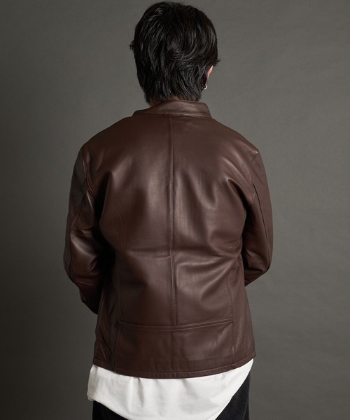 JACKROSE（ジャックローズ）の「JE LAMB LEATHER SINGLE RIDERS JE