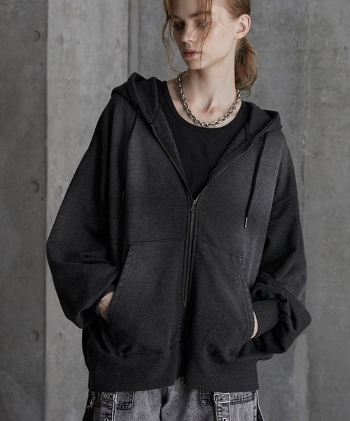 セール】【SERACE】Vintage design heavy weight spray full zip