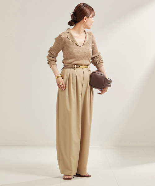 plage（プラージュ）の「TAILOR COLLAR RIB プルオーバー（ニット