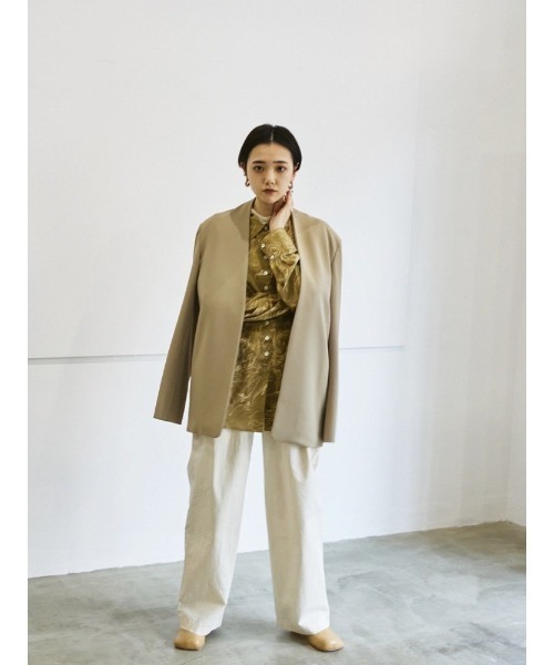 TODAYFUL（トゥデイフル）の「Collerless Twill Jacket（ノーカラー