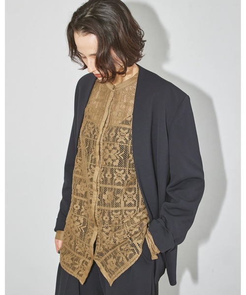 TODAYFUL（トゥデイフル）の「Collerless Twill Jacket（ノーカラー