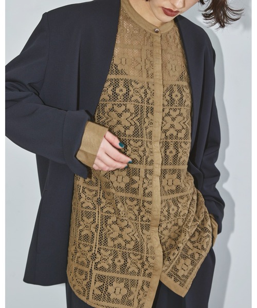 TODAYFUL（トゥデイフル）の「Collerless Twill Jacket（ノーカラー