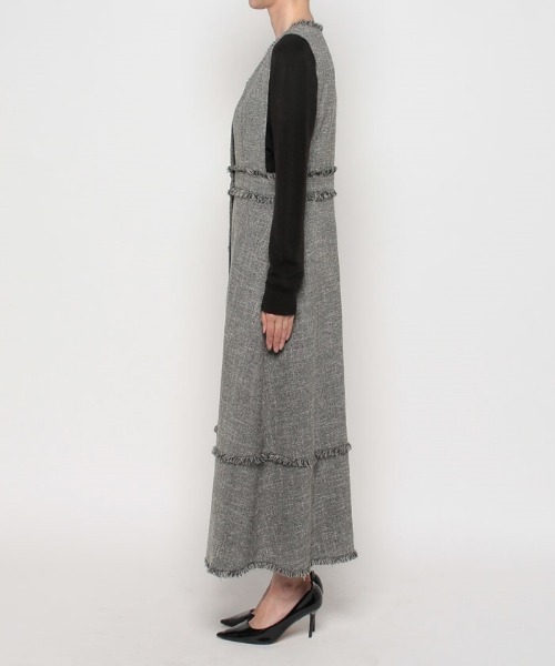 allureville（アルアバイル）の「ノンウールツイードフリンジフレア