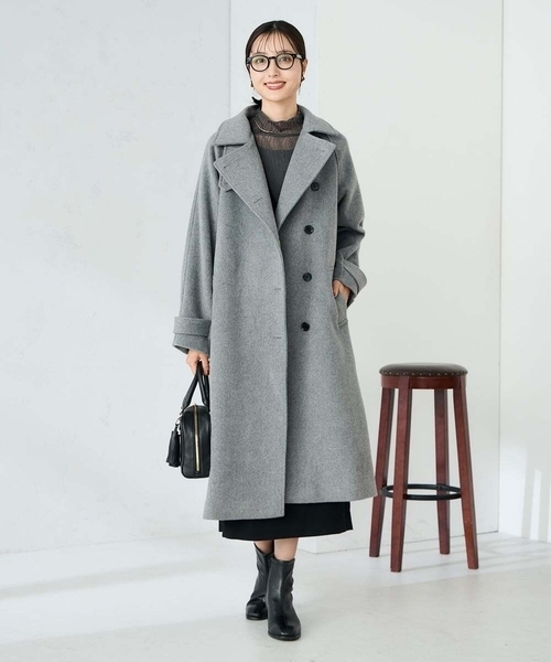 セール】【2WAY】テーラードロングコート（チェスターコート）｜a.v.v